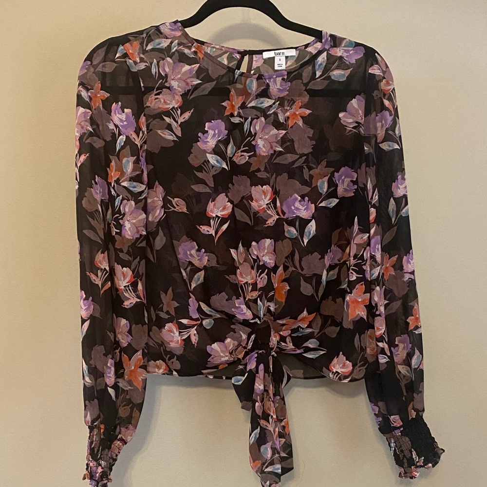 Bar III Floral Blouse